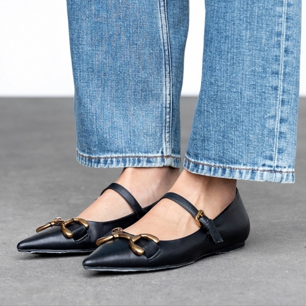BRAND NEW OLIVIA&KATE MARY JANE POINTED TOE WOMEN'S FLAT